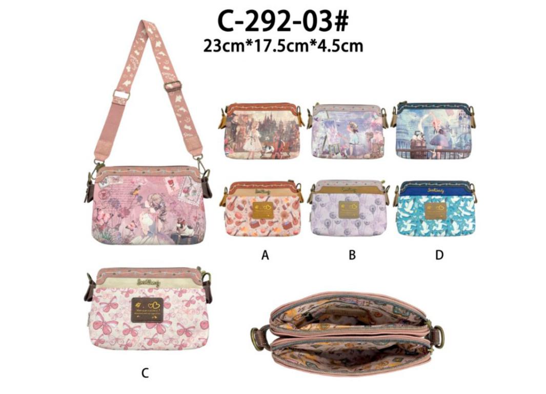 CGC292-03-All Bolso Bandolera de Mujer con Muñeca Sweet Candy, Cremallera y Compartimento Trasero - Imagen 1
