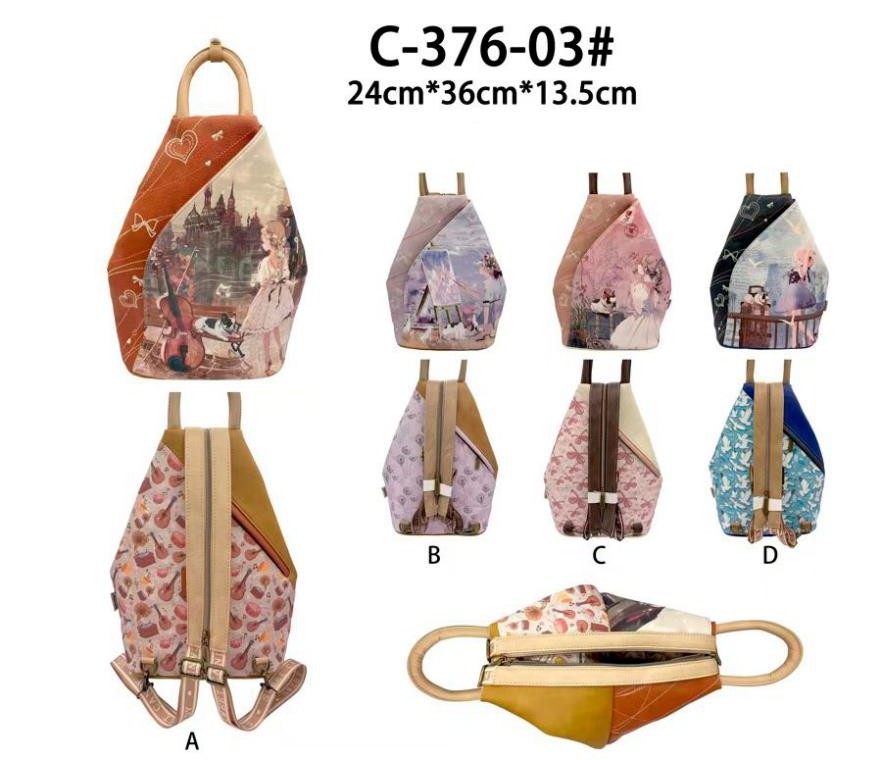 Mochila Sintética Antirrobo Muñeca Sweet Candy para Mujer con Bolsillos Exteriores y Correas con Cremallera