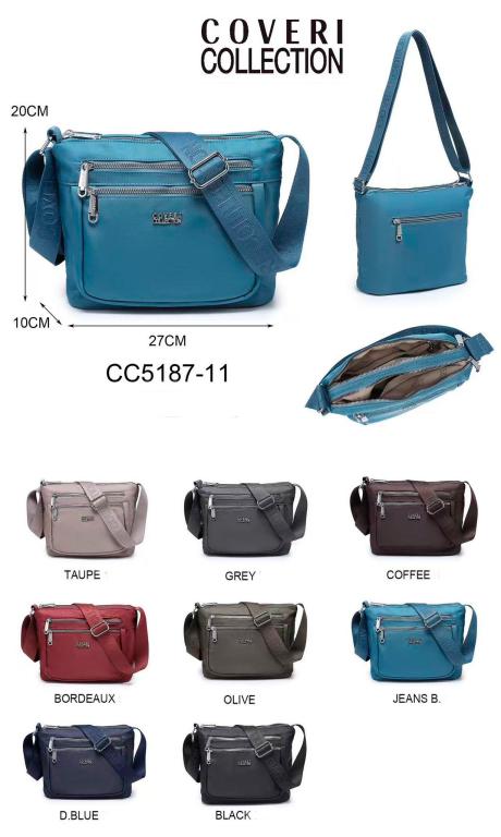 CGCC5187-11-All Bolso de Hombro en Tela Nylon Coveri Collection con Multicompartimentos para Mujer - Imagen 1