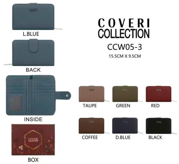Monedero Sintético y Compacto de Mujer con Caja y Espacio para Tarjetas Coveri Collection - Imagen 1