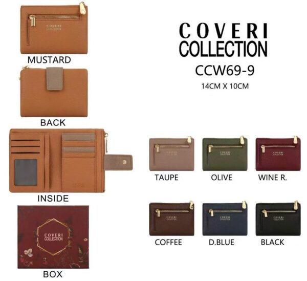 Monedero Sintético y Compacto Coveri Collection de Mujer con Bolsillo Frontal y Espacio para Tarjetas - Imagen 1