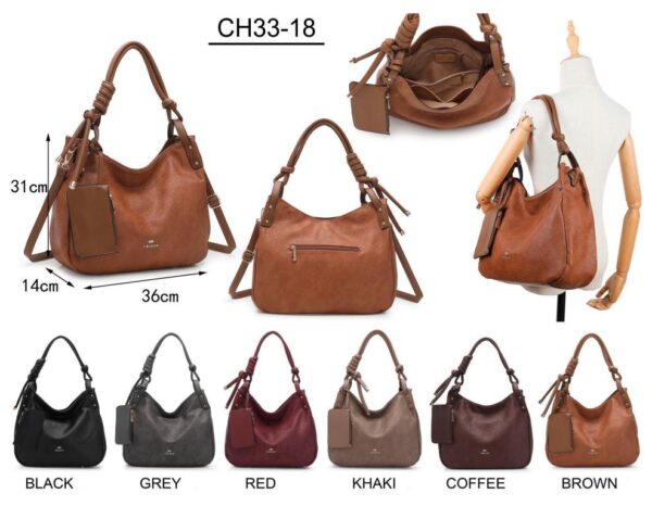 Bolso de Hombro Sintético Tipo Hobo con Gran Capacidad, Bolsillo Trasero y Monedero Extra para Mujer - Imagen 1