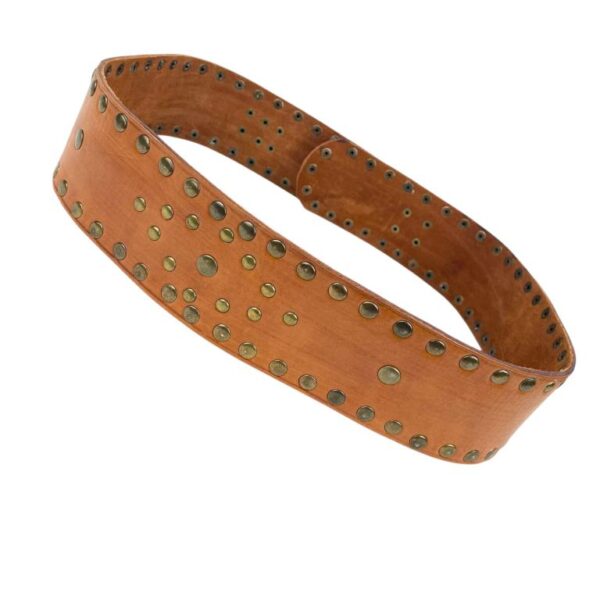 Cinturón Artesanal Exclusivo en Piel con Muchas Tachuelas Decorativas y Gran Calidad para Mujer - Imagen 5