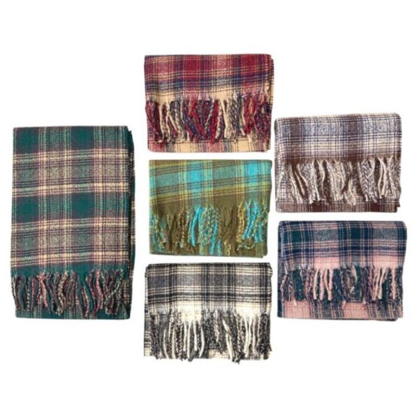 Preciosa Bufanda de Lana para Mujer con Gran Calidad, Flecos Decorativos y Elegante Diseño - Imagen 2