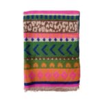 Bufanda de Lana y Algodón para Mujer con Diseño Multicolor, Vivos Colores y Gran Calidad - Imagen 4