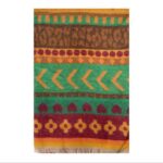 Bufanda de Lana y Algodón para Mujer con Diseño Multicolor, Vivos Colores y Gran Calidad