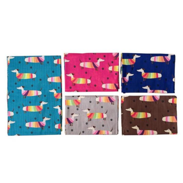 Alegre Bufanda de Mujer en Lana con Bonito Diseño Multicolor de Perritos y Gran Calidad - Imagen 2