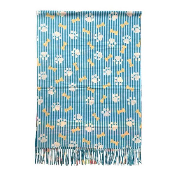 Alegre Bufanda de Mujer en Lana con Bonito Diseño Multicolor de Perritos y Gran Calidad - Imagen 6