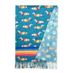 Alegre Bufanda de Mujer en Lana con Bonito Diseño Multicolor de Perritos y Gran Calidad - Imagen 5