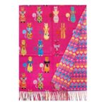 Alegre Bufanda de Mujer en Lana con Precioso Diseño Multicolor de Gatos y Gran Calidad - Imagen 4