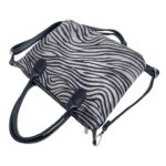 Bolso Bandolera Sintético de Mujer con Diseño Animal Print, 2 Asas Cortas y Cierre de Cremallera - Imagen 5