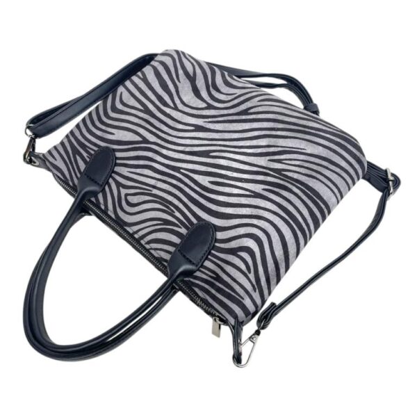 Bolso Bandolera Sintético de Mujer con Diseño Animal Print, 2 Asas Cortas y Cierre de Cremallera - Imagen 5
