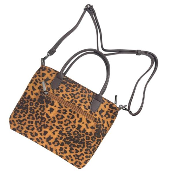 Bolso Bandolera Sintético de Mujer con Diseño Animal Print, 2 Asas Cortas y Cierre de Cremallera - Imagen 7