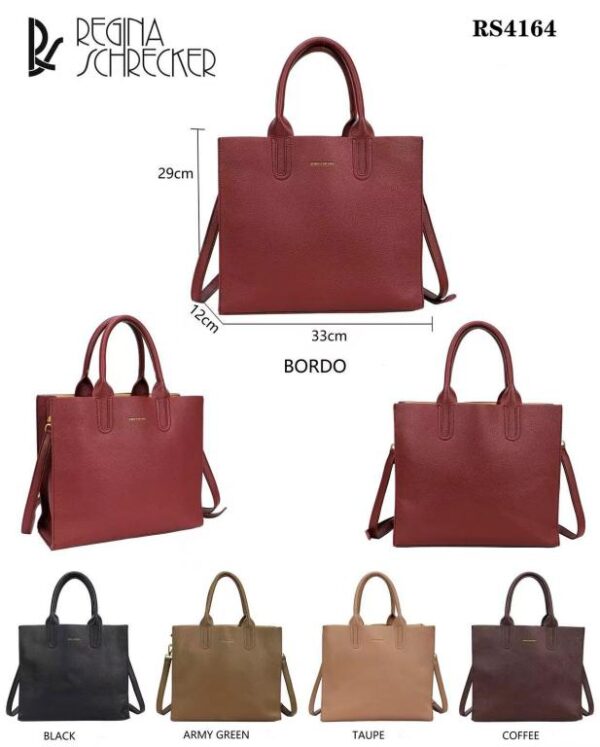 Bolso de Mano Sintético tipo Tote para Mujer con 3 Compartimentos Internos y Gran Capacidad - Imagen 1