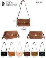 Bolso de Hombro Sintético Estilo Borreguito con Solapa de Giro y Precioso Diseño para Mujer-All- Mayorista España