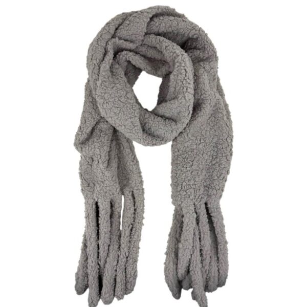 Bufanda Calentita de Gran Calidad con Tejido de Peluche y Flecos Decorativos para Mujer - Imagen 3