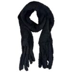 Bufanda Calentita de Gran Calidad con Tejido de Peluche y Flecos Decorativos para Mujer - Imagen 4