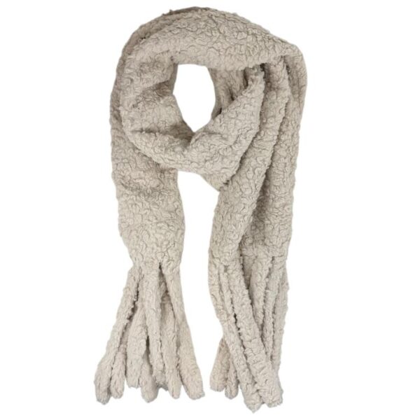 Bufanda Calentita de Gran Calidad con Tejido de Peluche y Flecos Decorativos para Mujer - Imagen 6