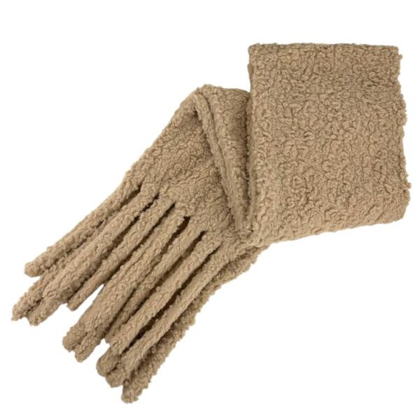 Bufanda Calentita de Gran Calidad con Tejido de Peluche y Flecos Decorativos para Mujer - Imagen 7