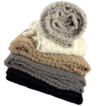 Bufanda Calentita de Gran Calidad con Tejido de Peluche y Flecos Decorativos para Mujer - Imagen 2