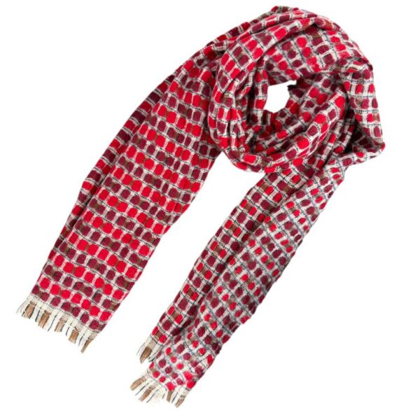 Bufanda de Lana y Cashmere de Mujer con Bonito Diseño de Cuadrados Perfecta para Regalo - Imagen 8