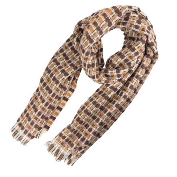 Bufanda de Lana y Cashmere de Mujer con Bonito Diseño de Cuadrados Perfecta para Regalo - Imagen 4