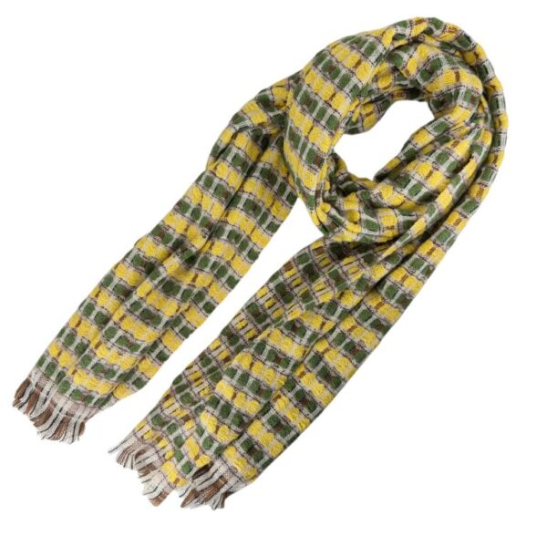 Bufanda de Lana y Cashmere de Mujer con Bonito Diseño de Cuadrados Perfecta para Regalo - Imagen 5