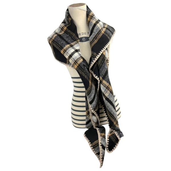 Amplia Bufanda Estilo Bandana en Lana y Cashmere para Mujer con Precioso Diseño y Colores - Imagen 6