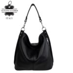 Bolso de Hombro Tipo Hobo en Piel Italiana con Bolsillo Frontal Vertical y Asa Extraíble para Mujer - Imagen 12