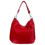 Bolso de Hombro Tipo Hobo en Piel Italiana con Bolsillo Frontal Vertical y Asa Extraíble para Mujer - Imagen 16