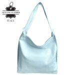 Bolso-Mochila de Piel Italiana con Asas Anchas, Bolsillo Trasero y Cremallera para Mujer - Imagen 2