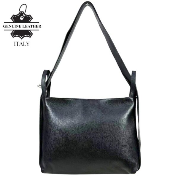 Bolso-Mochila Pequeño en Piel Italiana con Bolsillo Interno y Cierre de Cremallera para Mujer - Imagen 6