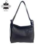 Bolso-Mochila Pequeño en Piel Italiana con Bolsillo Interno y Cierre de Cremallera para Mujer - Imagen 3