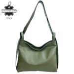 Bolso-Mochila Pequeño en Piel Italiana con Bolsillo Interno y Cierre de Cremallera para Mujer