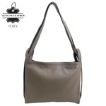 Bolso-Mochila Pequeño en Piel Italiana con Bolsillo Interno y Cierre de Cremallera para Mujer - Imagen 5