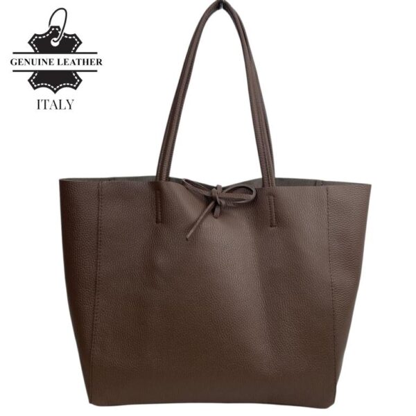 Amplio Bolso Shopper Universitario en Piel para Mujer con 2 Asas Largas - Imagen 3