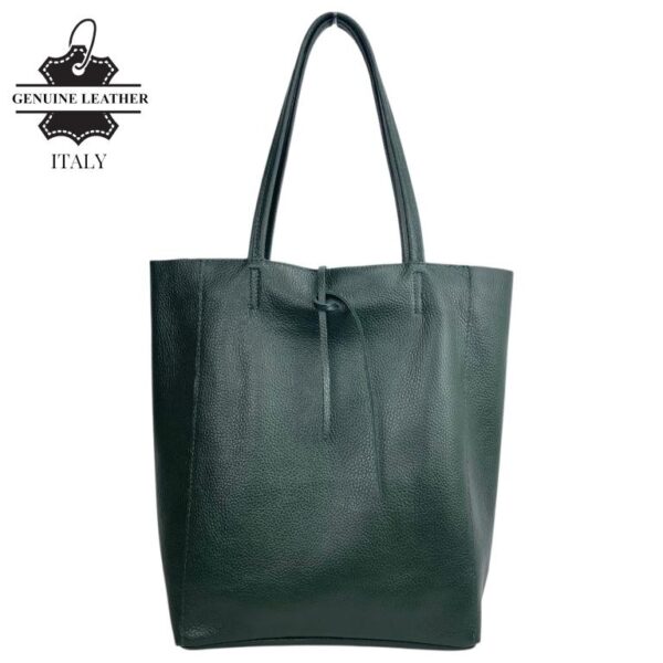 Bolso Shopper Universitario en Piel Italiana con 2 Asas y Bolsillo Interno para Mujer - Imagen 4