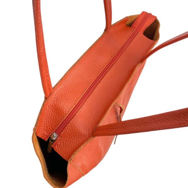 Bolso Shopper Universitario en Piel Italiana con 2 Asas y Bolsillo Interno para Mujer - Imagen 11