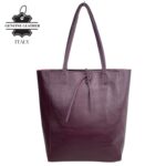 Bolso Shopper Universitario en Piel Italiana con 2 Asas y Bolsillo Interno para Mujer - Imagen 2