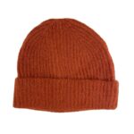 Gorro Italiano para Mujer de Alpaca con Colores Lisos, Gran Calidad e Ideal para Regalo-Frontal- Mayorista España