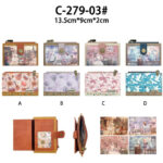 Monedero-Tarjetero con Muñeca Sweet Candy, Caja, Mini Solapa y Cremallera para Mujer