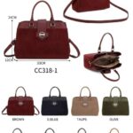 Amplio Bolso de Mano Sintético tipo Maletín Coveri Collection de Mujer con 3 Compartimentos