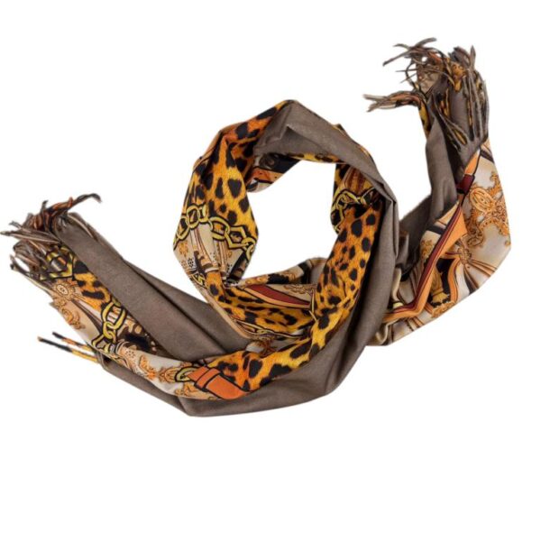 Preciosa Bufanda Reversible de Algodón con Flecos Decorativos y Bonito Diseño para Mujer - Imagen 3