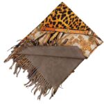 Preciosa Bufanda Reversible de Algodón con Flecos Decorativos y Bonito Diseño para Mujer - Imagen 2