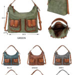 Bolso de Hombro Sintético con 3 Bolsillos Exteriores y Gran Capacidad para Mujer