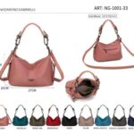 Bolso de Mano tipo Hobo en Tela Nylon con 3 Bolsillos Exteriores con Cremallera para Mujer