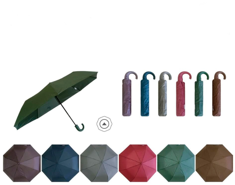 CGPAVI68016-All Bonito Paraguas con Funda, Apertura Manual y Diseño Clásico con Colores Lisos - Imagen 1