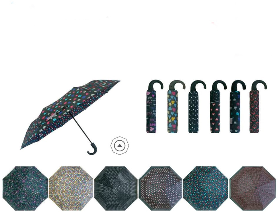 CGPAVI68019-All Paraguas con Apertura Manual, Precioso Diseño y Resistente al Viento para Mujer - Imagen 1