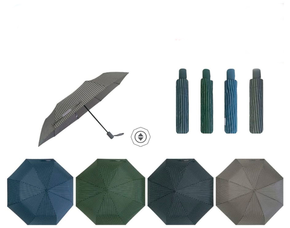 CGPAVI68034-All Elegante Paraguas Unisex con Apertura Manual, Mango Antideslizante y Estilo Clásico - Imagen 1