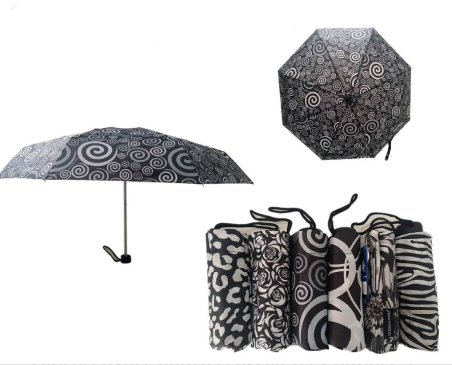 CGPAVI87004-All Paraguas Corto y Plegable con Apertura Manual y Resistencia al Viento para Mujer - Imagen 1